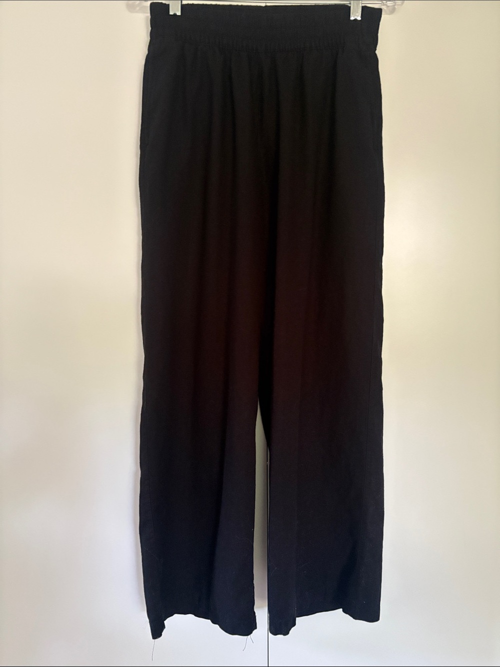 Old Navy Black Elastic-Waist Wide-Leg Pants S